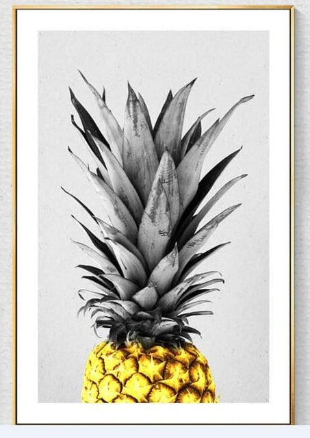 Posters And Prints Nordic Poster Canvas Art Art Print Cuadros Canvas Art Pineapple Letter Wall Art Canvas Painting Unframed