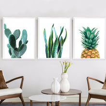 Load image into Gallery viewer, Art Print Wall Pictures For Living Room Wall Art Canvas Painting Posters And Prints Nordic Green Cactus Cuadros Poster Unframed
