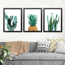 Load image into Gallery viewer, Art Print Wall Pictures For Living Room Wall Art Canvas Painting Posters And Prints Nordic Green Cactus Cuadros Poster Unframed
