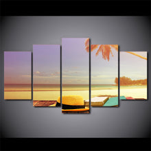 Load image into Gallery viewer, HD Printed 5 Piece Canvas Art Sunset Seascape Painting Wall Pictures for Living Room Beach View Poster Free Shipping CU-2537B
