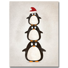 Load image into Gallery viewer, NICOLESHENTING Cartoon Penguin Animal Minimalist Canvas Poster Nordic Art Painting Wall Picture Modern Kids Room Decoration
