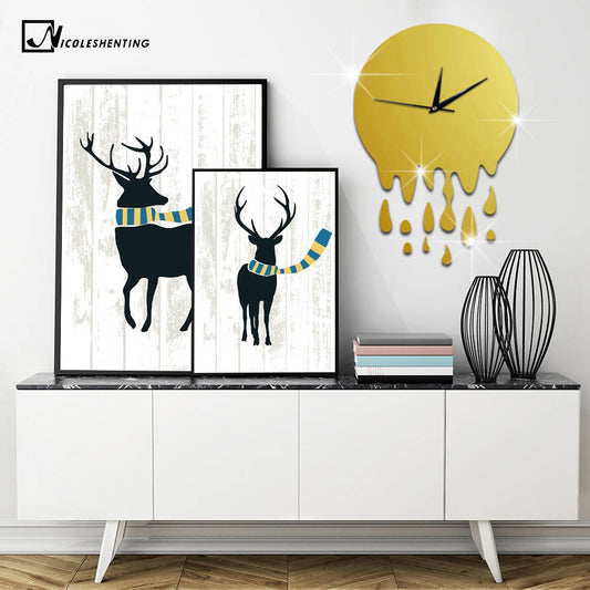 Nordic Art Deer Scarf Poster Abstract Minimalist A4 Canvas Painting Animal Abstract Wall Picture Print Children Room Decor 227