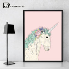 Load image into Gallery viewer, Unicorn Cartoon Canvas Posters and Prints Minimalist Painting Wall Art Canvas Picture Nordic Style Kids Decoration Home Decor
