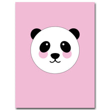 Load image into Gallery viewer, NICOLESHENTING Cartoon Animal Panda Monkey Tiger Nordic Art Canvas Poster Painting Nursery Wall Picture Children Room Decoration
