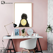 Load image into Gallery viewer, Kawaii Animal Cat Lion Minimalist Poster Prints Wall Art Canvas Painting Nursery Wall Picture Kids Room Decor Nordic Decoration
