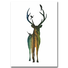 Load image into Gallery viewer, Forest Deer Family Nordic Style Poster Canvas Print Minimalist Abstract Wall Art Painting Decorative Picture Modern Home Decor
