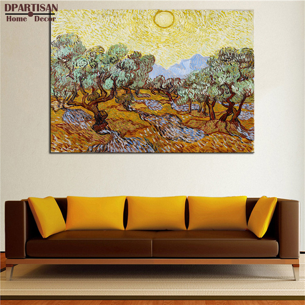 DPARTISAN Vincent Van Gogh Olive Trees arts Giclee wall Art Canvas Prints No frame wall painting for home living rooms pictures