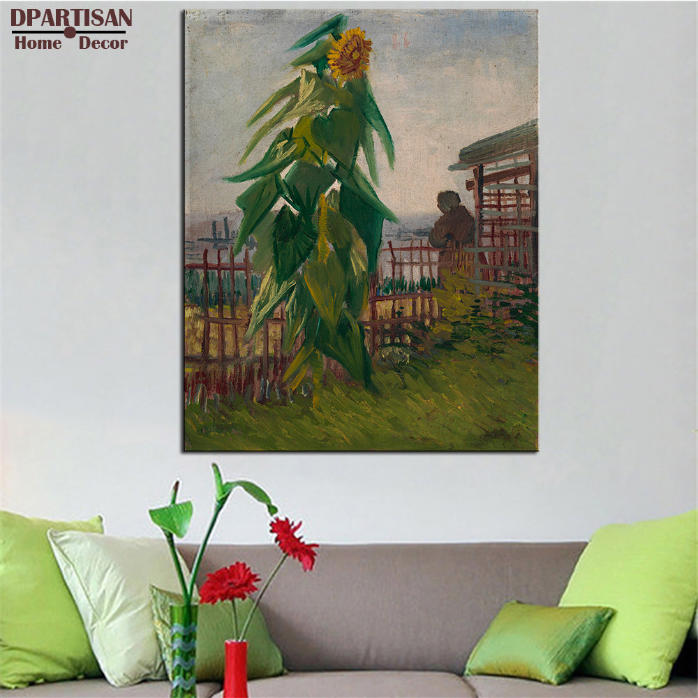 DPARTISAN Vincent Van Gogh green sun flower arts print Giclee wall Art Prints No frame wall painting for home living pictures