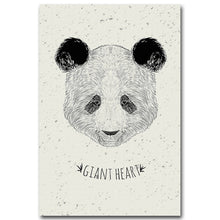 Load image into Gallery viewer, Panda Art Canvas Poster Minimalist Painting Sketch Cartoon Animal  Nursery Picture Print Home Children Room Decoration CX086
