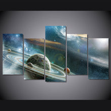 Load image into Gallery viewer, HD Printed 5 Piece Canvas Art Abstract Galaxy Painting Framed Universe Wall Pictures for Living Room Free Shipping CU-1615C
