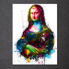 Load image into Gallery viewer, 1 Piece canvas painting HD Printed colorful Mona Lisa smile Painting
