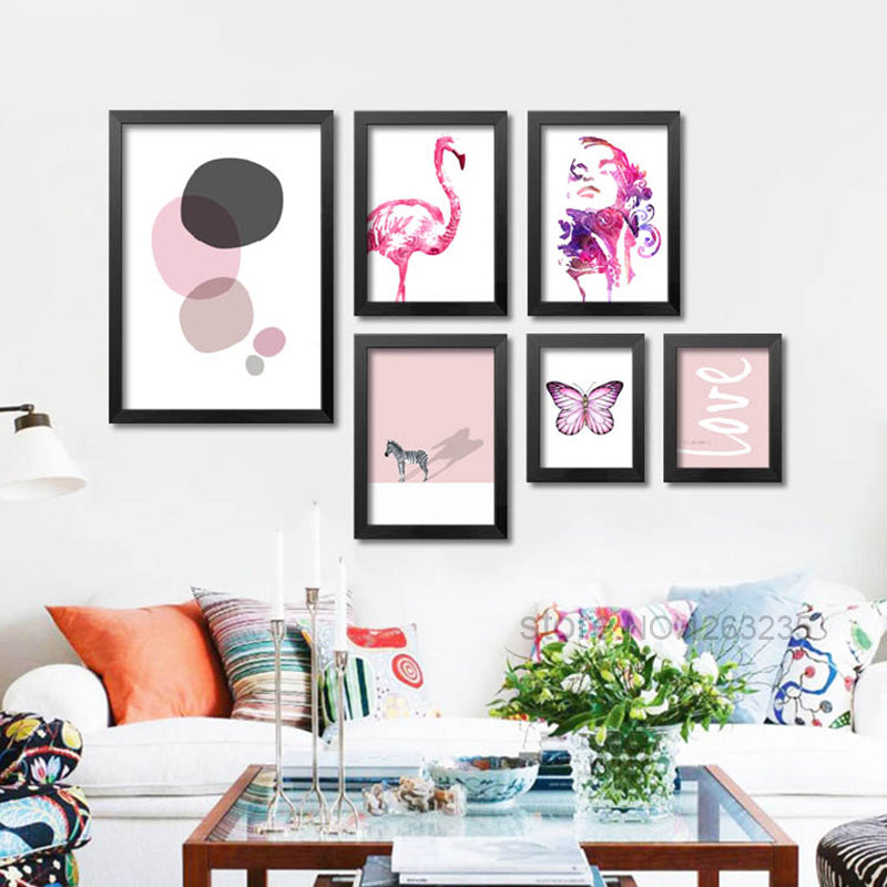 Posters And Prints Nordic Wall Pictures For Living Room Cuadros Canvas Art Flamingo Wall Art Canvas Painting No Poster Frame