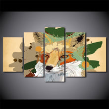Load image into Gallery viewer, HD Printed 5 Piece Canvas Art Abstract Wolf Painting Wall Pictures Decor Framed Modular Painting Free Shipping NY-7093B

