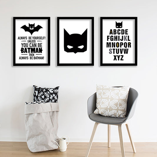 Nordic Posters And Prints Wall Art batman kids room Art Print Wall Pictures For Living Room Kids Room Batman Poster Unframed