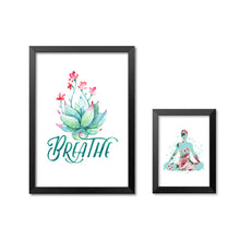 Load image into Gallery viewer, Breathe Yoga Room Fitness Canvas Art Print Poster Still Life Wall Picture Canvas Painting Home Decor FG0032
