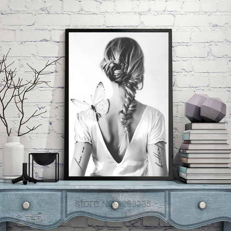Nordic Decoration Black Girl Picture Posters And Prints Wall Art Canvas Painting Wall Pictures For Living Room No Poster Frame