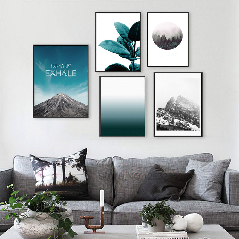 Landscape Mountain Nordic Poster Canvas Pictures For Living Room Wall Art Canvas Painting Posters And Prints Cuadros Unframed