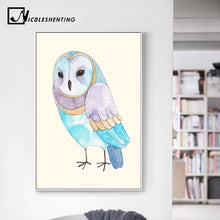 Load image into Gallery viewer, Nordic Style Watercolor Bird Canvas Poster Animal Minimalist Wall Art Canvas Print Art Painting Decorative Picture Home Decor
