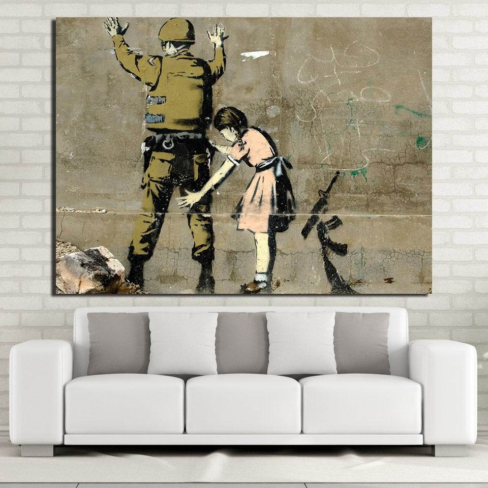 HD Printed 1 piece Canvas Painting Banks Street Graffiti Painting Room Decoration Free Shipping NY-7065C