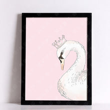 Load image into Gallery viewer, Nordic Poster Cartoon Cuadros Swan Princess Wall Art Canvas Painting Posters And Prints Wall Pictures For Living Room Unframed
