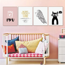 Load image into Gallery viewer, Cartoon Pink Baby Nordic Poster Posters And Prints Wall Art Canvas Painting Art Print Canvas Pictures For Living Room Unframed
