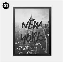 Load image into Gallery viewer, Black White Scenery Painting Wall Decor Painting World City Canvas Art Print Poster, Wall Pictures For Home Decoration HD2168
