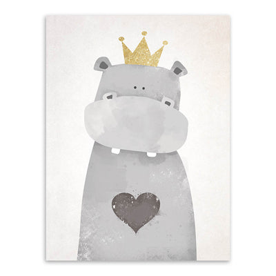 Kids Cartoon Nursery Nordic Poster Bear Love Posters And Prints Wall Art Canvas Painting Wall Pictures For Living Room Unframed