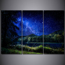Load image into Gallery viewer, 3 Pcs Canvas Art Starry Night River Poster HD Printed Wall Art Home Decor Canvas Painting Picture Prints Free Shipping NY-6594B
