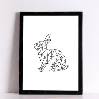 Geometric Deer Animal Posters And Prints Wall Art Canvas Prints Cuadros Wall Pictures For Living Room Canvas Painting Unframed