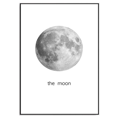 Modern The Moon Canvas Painting Black White Posters Prints Nordic Wall Art Pictures for Living Room Home Decor Drop Shipping