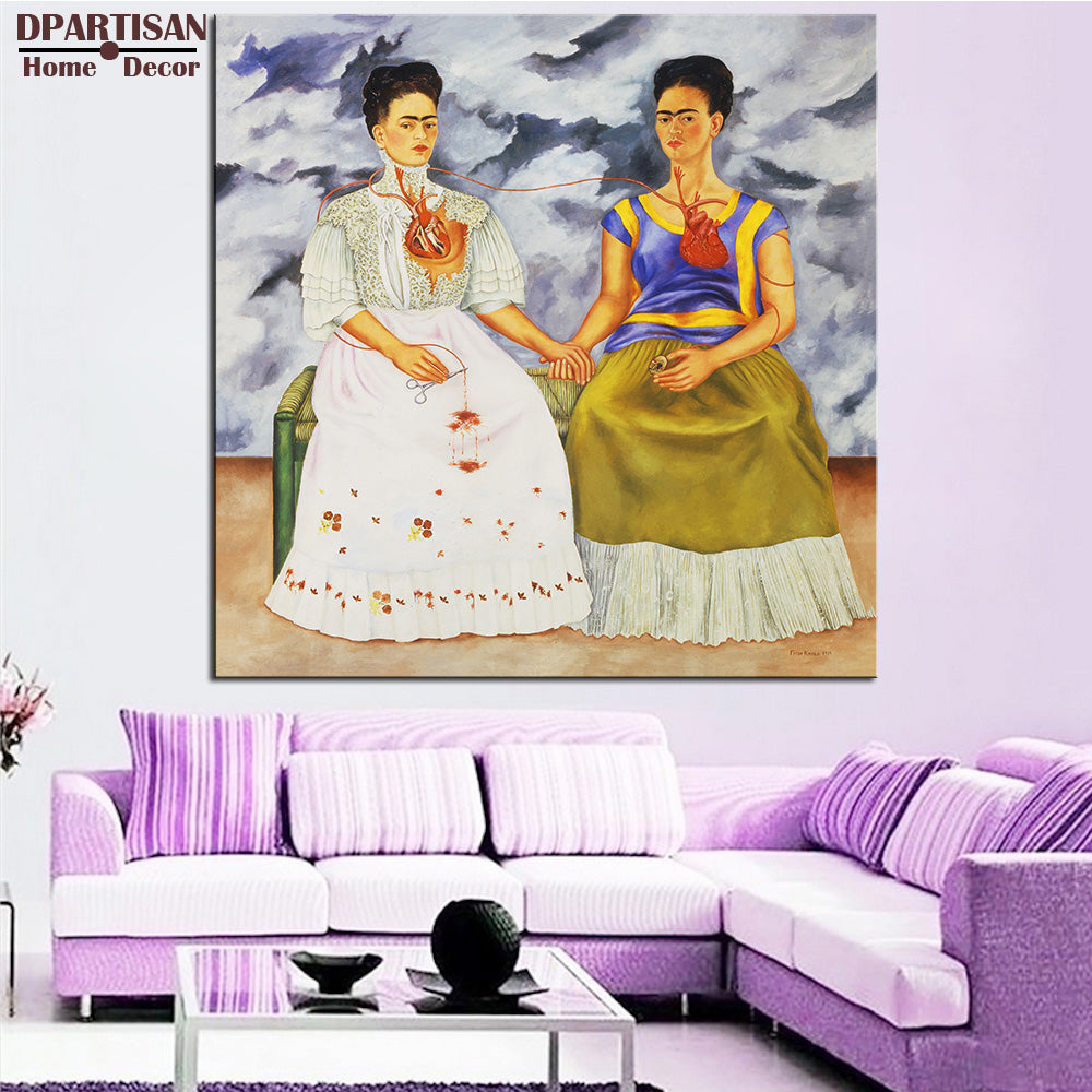 DPARTISAN Naive Art Original The Two Fridas c1939 GICLEE poster print on canvas wall painting decor wall pictures no frames