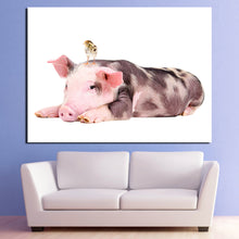 Load image into Gallery viewer, HD Printed 1 Piece Cute Pig Cubs Birds Canvas Painting Wall Pictures For Kids Room Posters and Prints Free Shipping NY-7286D
