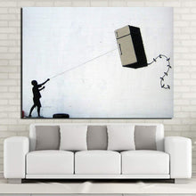 Load image into Gallery viewer, HD Printed 1 piece canvas art Banksy graffiti spray Einstein love is the answer Painting poster free shipping ArtSailing
