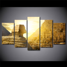 Load image into Gallery viewer, HD Printed 5 Piece Canvas Art Egypt Pyramid Paintings Wall Pictures Modular Sunset Poster Home Decor Free Shipping CU-2748C
