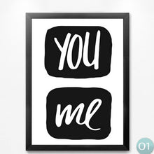 Load image into Gallery viewer, nordic children room decoration paintingcreative english quotes you me hello hey greetings vintage poster painting print WT0018
