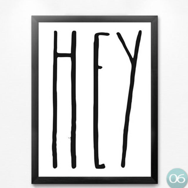 nordic children room decoration paintingcreative english quotes you me hello hey greetings vintage poster painting print WT0018