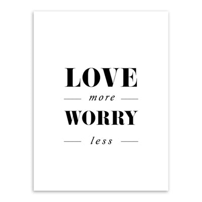 black white english letter picture love quote canvas art print poster wall canvas painting modular wall painting QS0013