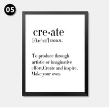 Load image into Gallery viewer, English Words Pronunciation Explanation Canvas Art Print Painting Poster, Create Interpretation Wall Pic Decor for Home HD2213
