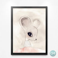 Load image into Gallery viewer, animals cartoon art print poster children room wall home decor print art YT0030
