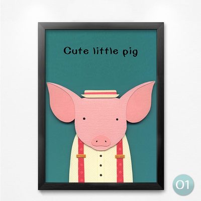 Modern Cartoon Animal Children Room Pictures Painting Wall Adornment Painting Poster No Frame HD0380