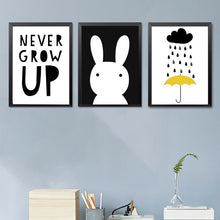Load image into Gallery viewer, ( No Frame) Rain Umbrella Canvas Art Print Painting Poster, Wall Pictures For Child Room Decoration, Cartoon Wall Decor HD0057-2
