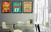Load image into Gallery viewer, Creative office adornment motivational classroom English hang painting wall painting retro letters painting HD0281
