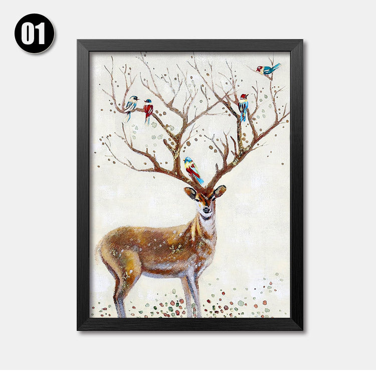Animal And Nature Deer Canvas Art Print Poster Children's Art Prints Wall Picture Canvas Painting Home Decor FG0062