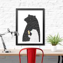 Load image into Gallery viewer, time is now quote canvas painting cartoon animal children room wall art picture painting northern European simple print FG0010
