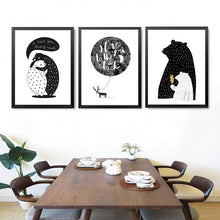 Load image into Gallery viewer, Animals Wall Decor Painting For Room Canvas Print Poster,  Children Wall Pictures For Home Decoration YT0057
