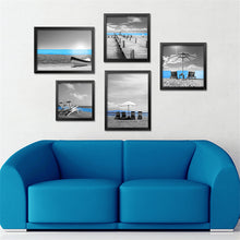 Load image into Gallery viewer, 5pcs/set blue sea shore bridge oil paintings modern canvas paintings wall pictures for living room art poster print FG0022-2
