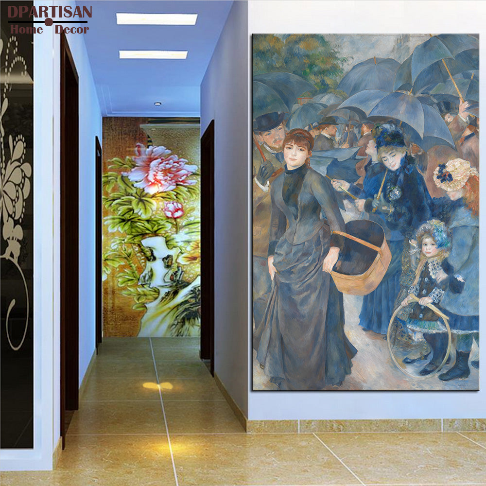 DPARTISAN Pierre Auguste Renoir The Umbrellas Giclee wall Art  Canvas Prints No frame wall painting wall picture living rooms
