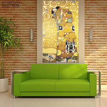 Load image into Gallery viewer, DPARTISAN oil print canvas wall art decor pictures diferent kiss By Gustav klimt wall painting art no frame oil painting print
