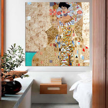Load image into Gallery viewer, DPARTISAN oil print canvas wall art decor pictures hope Bildnis Fritza Riedler By Gustav klimt portrait wall painting no frame
