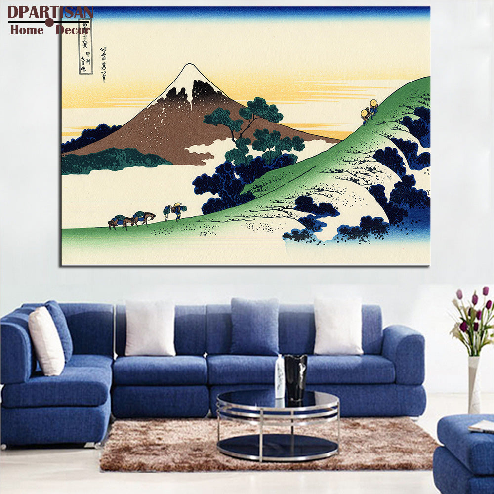 DPANRTISN ART POSTER katsushika hokusai 36 Views of Mount Fuji 9 Inume Pass in the Kai Province CANVAS print WALL OIL PAINTING